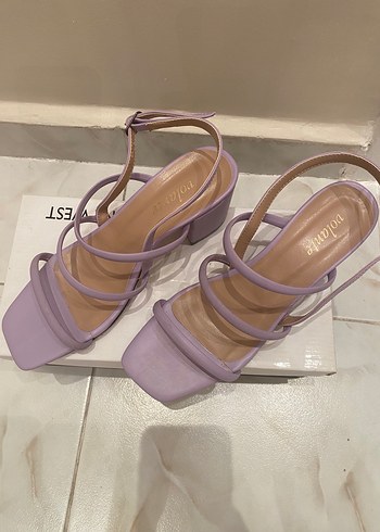 Diğer Mor Kadın Minimalist Topuklu Sandalet