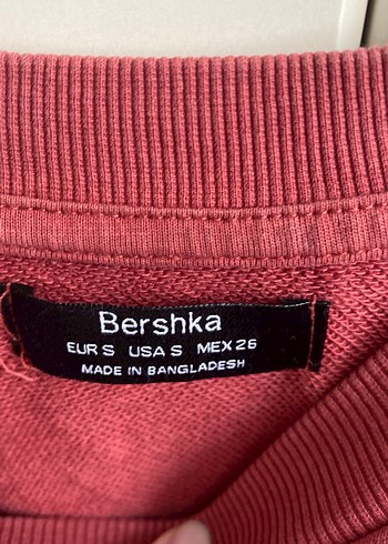 Bershka Bordo Pamuklu Kadın Sweatshirt