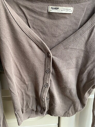 Pull and Bear Uzun kollu crop üst
