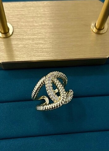 Çelik gold ayarlanabilir yüzük 
