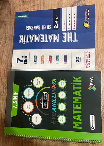 7. Sınıf Matematik 2 adet Soru Bankaları