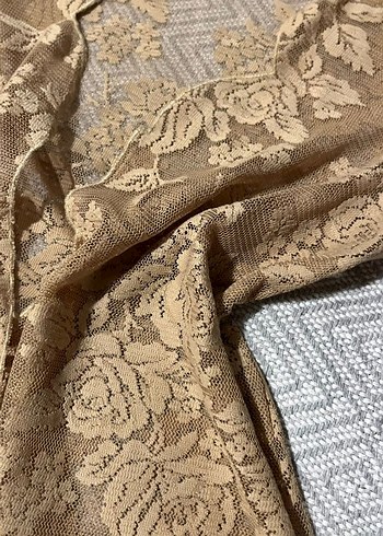 V Yaka Dantel İşlemeli Vintage Üst - Görsel 2