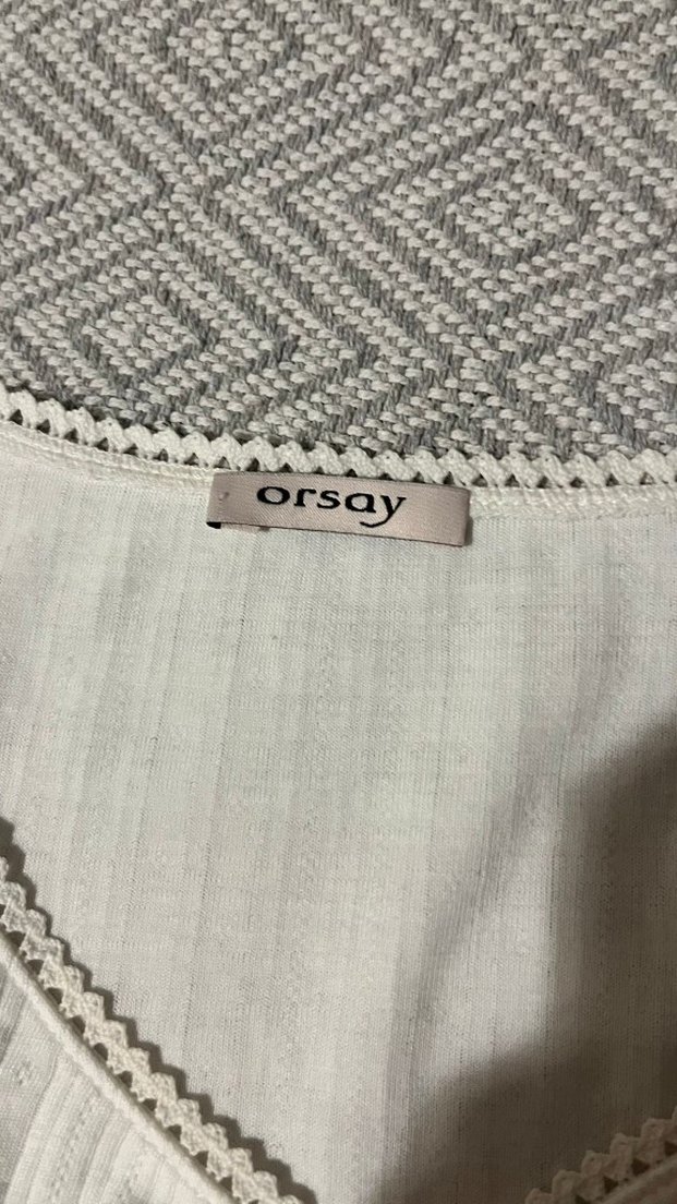 Uzun Kollu V Yaka Vintage Beyaz Pamuklu Bluz - Görsel 3