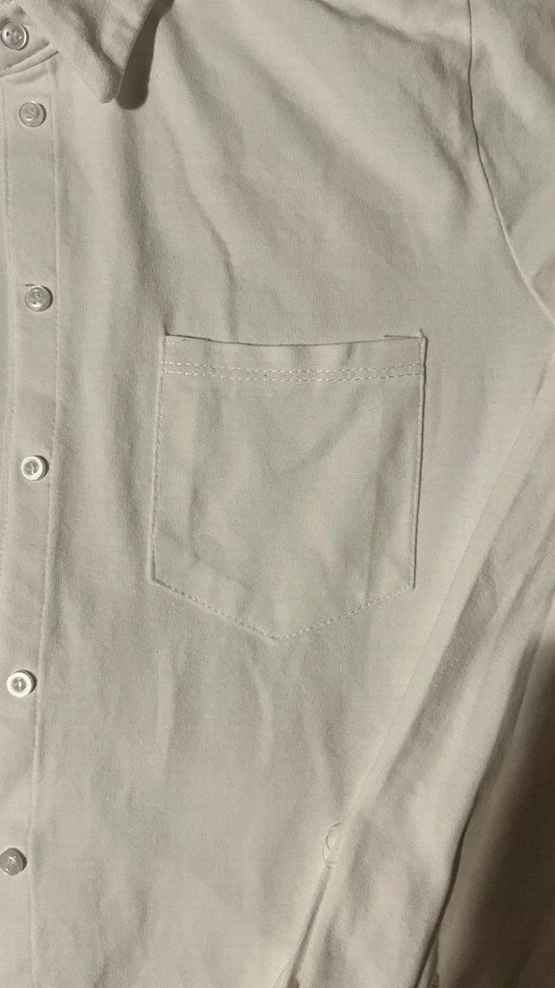 Coton Club Düğmeli Beyaz Pamuklu Gömlek - Görsel 3