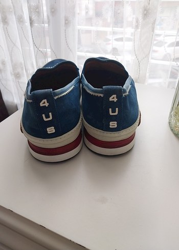 Mavi Süet Erkek Espadril Velcro Detaylı - Görsel 3