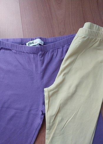 Kız Çocuk Mor Pamuklu Tayt - Görsel 2