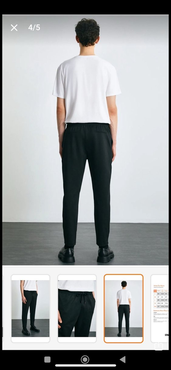 Düz Siyah Regular Fit Erkek Pantolon - Görsel 3