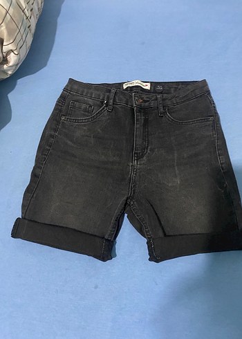Koton Siyah Mini Denim Şort