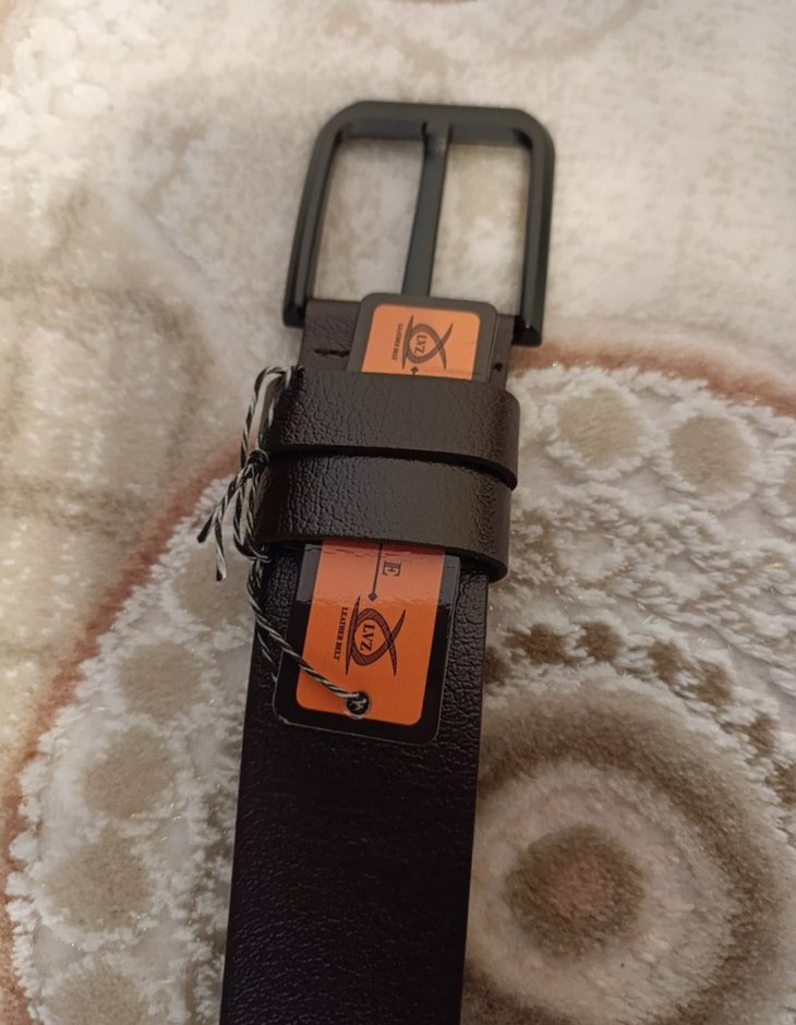 KAHVERENGİ HAKİKİ MANDA DERİSİ ERKEK KEMER - Görsel 3