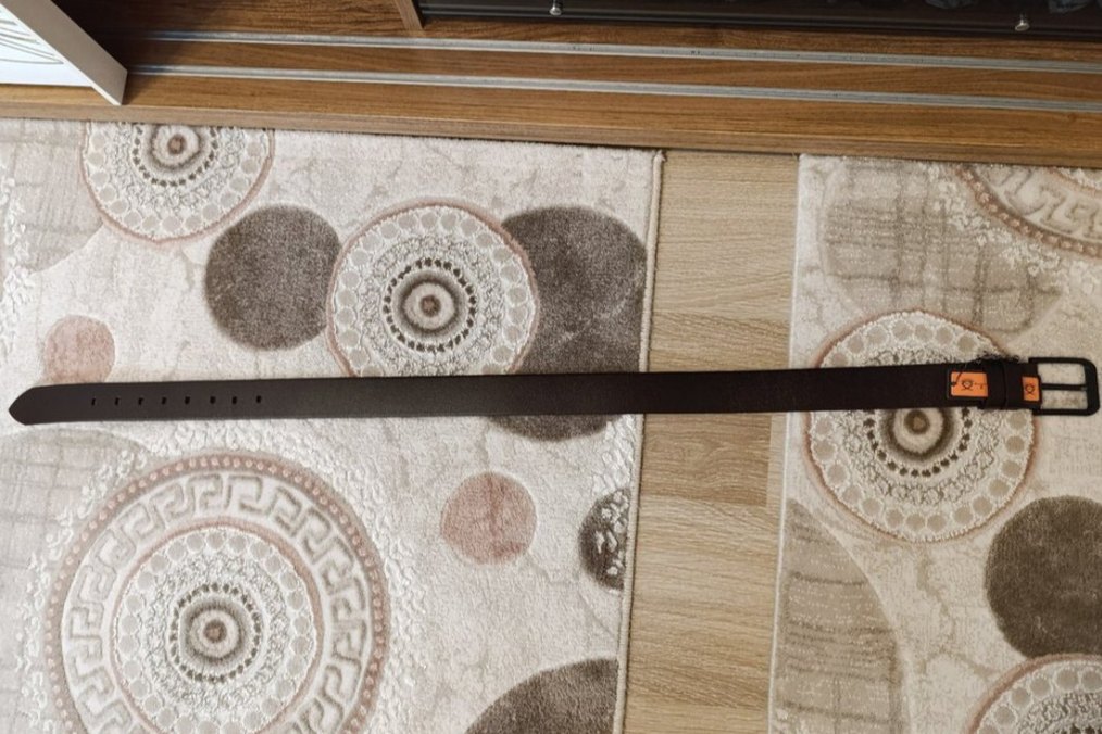 KAHVERENGİ HAKİKİ MANDA DERİSİ ERKEK KEMER - Görsel 2