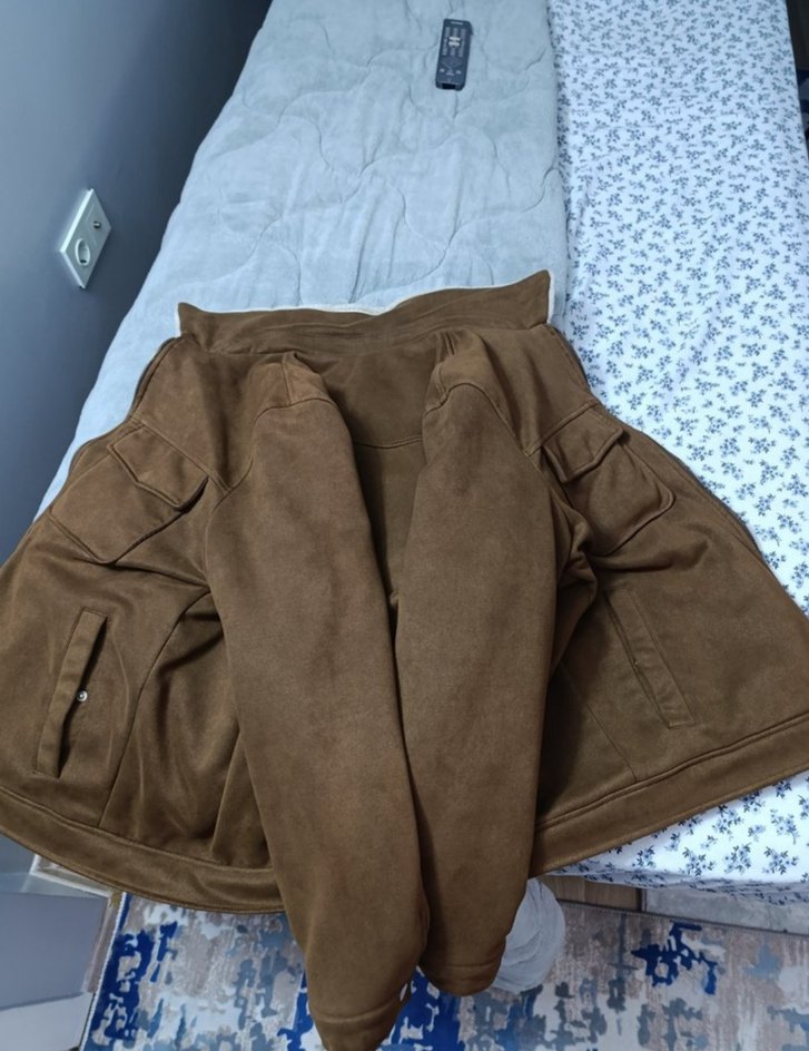 LCW KAHVERENGİ SÜET ERKEK CEKET İÇİ POLARLI M BEDEN - Görsel 3