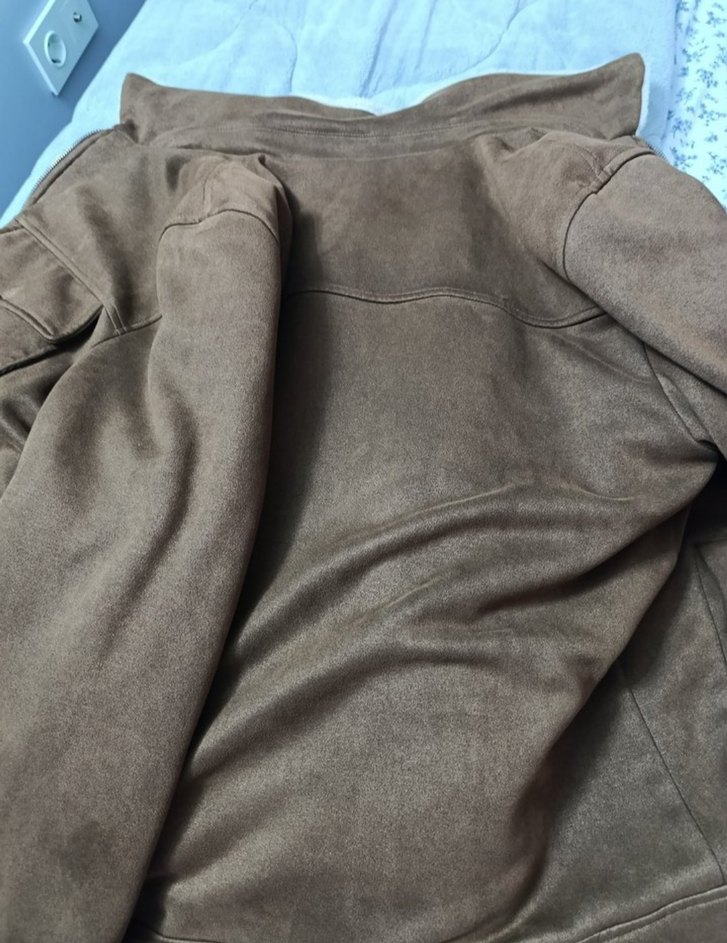 LCW KAHVERENGİ SÜET ERKEK CEKET İÇİ POLARLI M BEDEN - Görsel 4