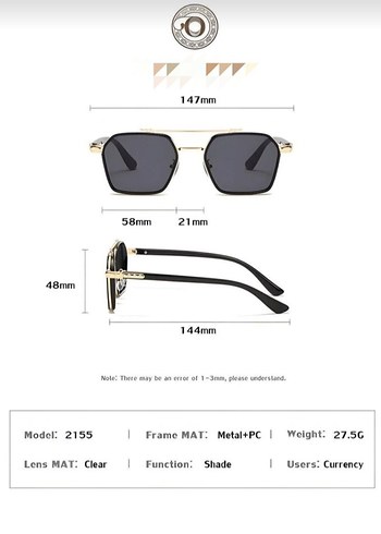 UNİSEX GÜNEŞ GÖZLÜĞÜ (SIFIR) - Görsel 2