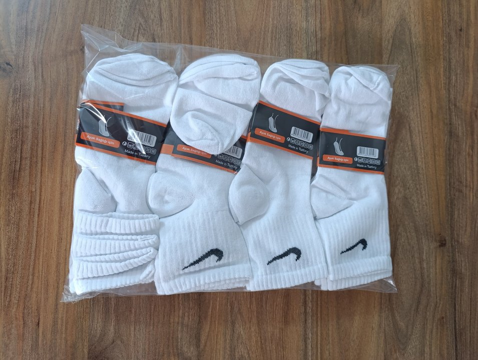 6 ÇİFT SİYAH 6 ÇİFT BEYAZ NIKE ORJİNAL - Görsel 4