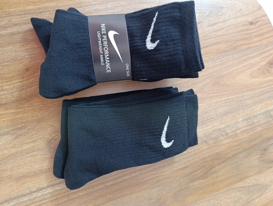 6 ÇİFT NIKE ORJİNAL TENİS SİYAH ÇORAP - Görsel 3