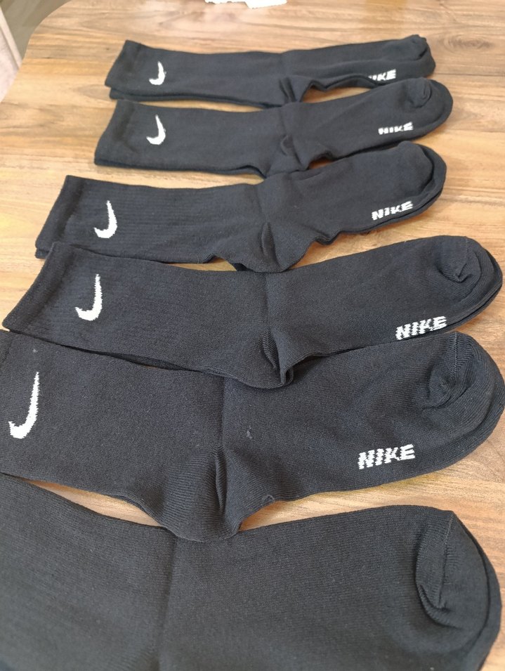 6 ÇİFT NIKE ORJİNAL TENİS SİYAH ÇORAP - Görsel 2