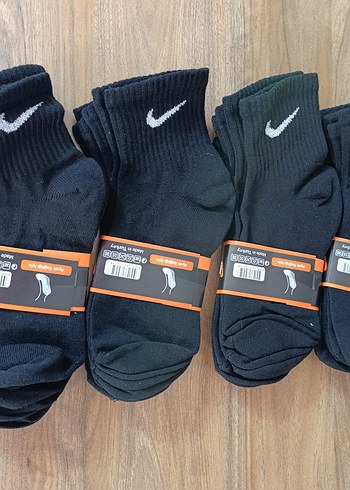 12 ÇİFT ORJİNAL NIKE SİYAH KOLEJ ÇORAP - Görsel 2