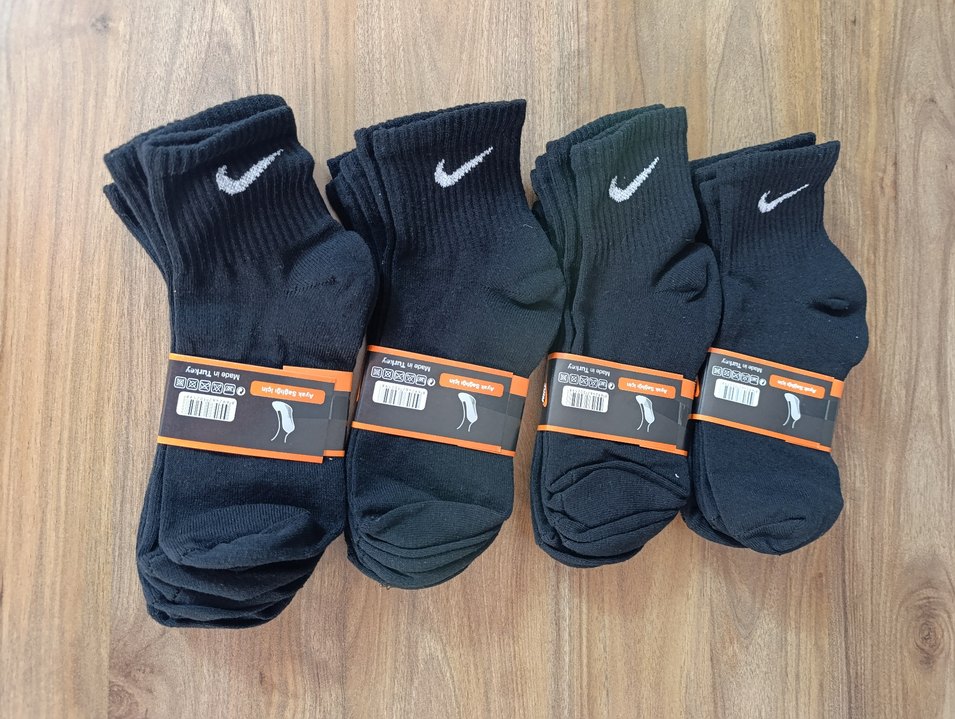 12 ÇİFT ORJİNAL NIKE SİYAH KOLEJ ÇORAP - Görsel 2
