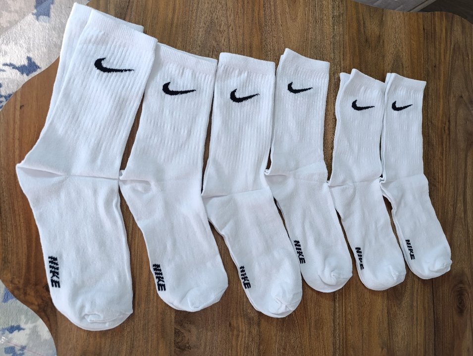 6 ÇİFT NIKE ORJİNAL TENİS BEYAZ ÇORAP - Görsel 2