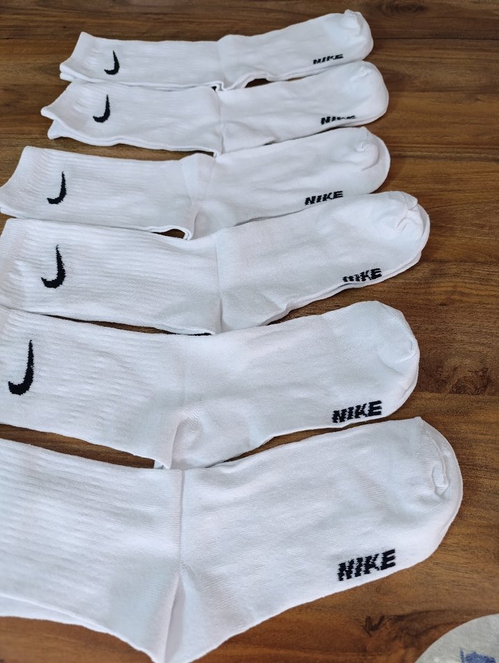 6 ÇİFT NIKE ORJİNAL TENİS BEYAZ ÇORAP - Görsel 3