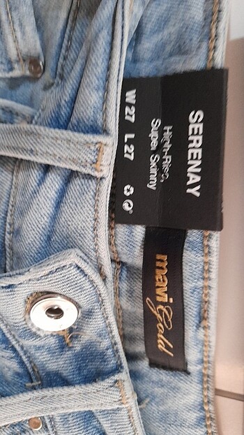 27 Beden mavi Renk Mavi jeans pantolon