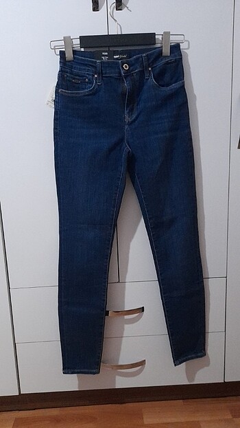 27 Beden Mavi jeans high rise kot pantolon