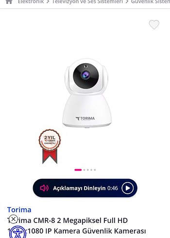 Oosee Beyaz Bebek Kamerası WiFi Özellikli - Görsel 4