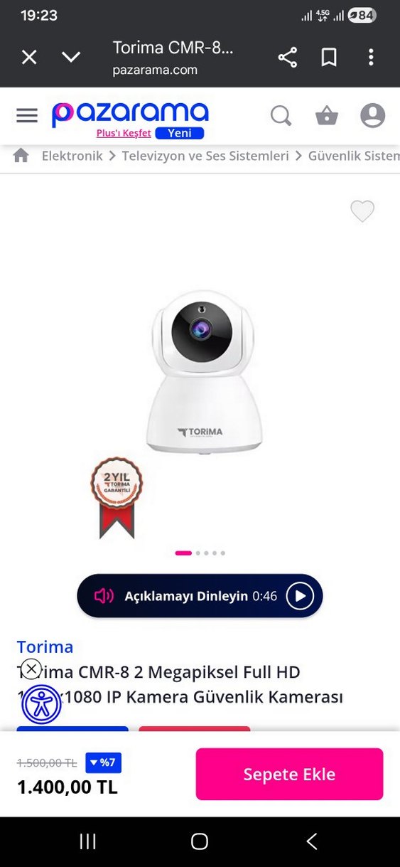 Oosee Beyaz Bebek Kamerası WiFi Özellikli - Görsel 4