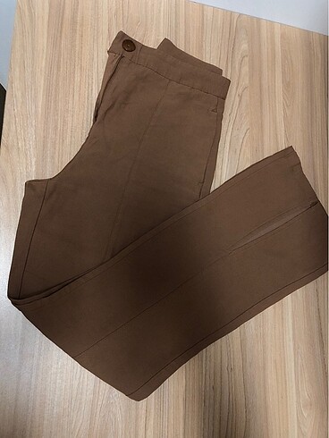 xs Beden kahverengi Renk Lcw keten pantolon