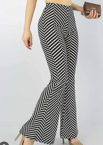 Zebra Desenli Regular Fit Kadın Kumaş Pantolon - Görsel 2