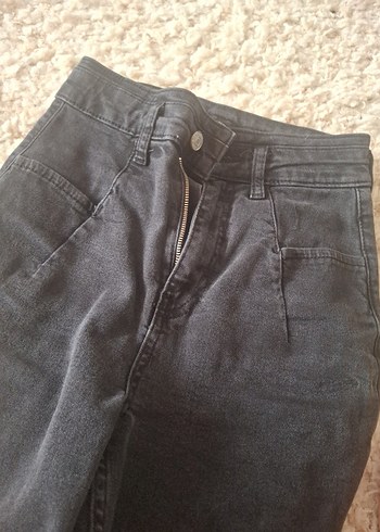 Siyah Regular Fit Midi Kot Pantolon - Görsel 5