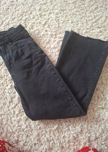 Siyah Regular Fit Midi Kot Pantolon - Görsel 3