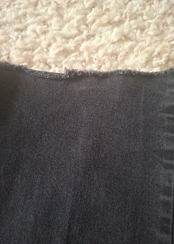 Siyah Regular Fit Midi Kot Pantolon - Görsel 4