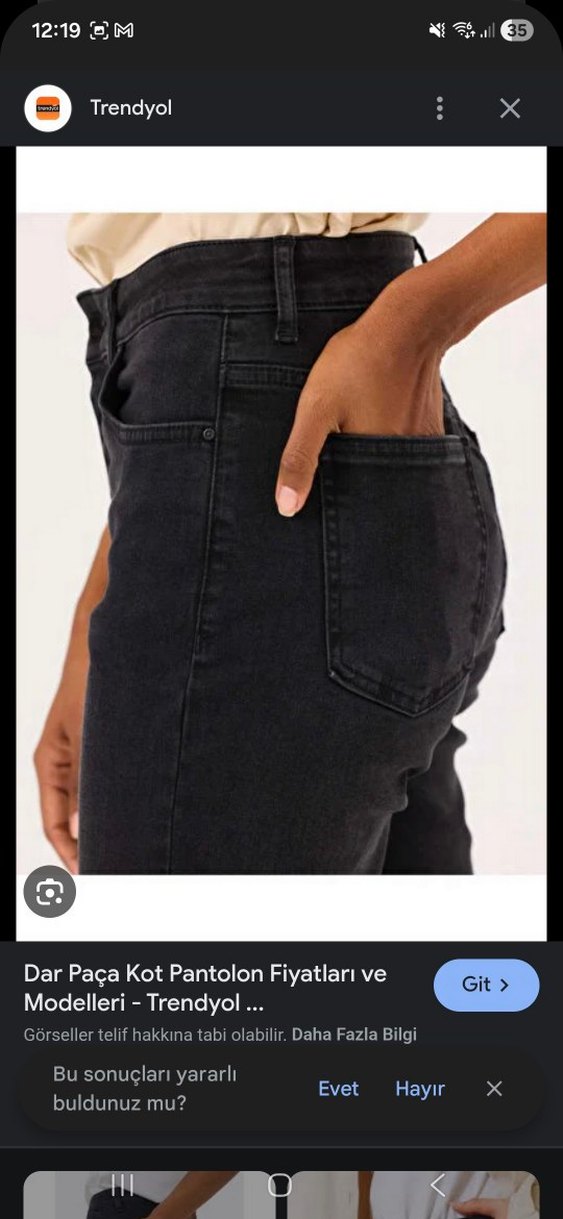 Siyah Regular Fit Midi Kot Pantolon - Görsel 2