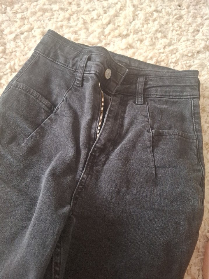 Siyah Regular Fit Midi Kot Pantolon - Görsel 5