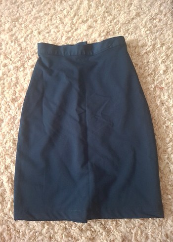 Lacivert Midi Kalem Etek - Görsel 3