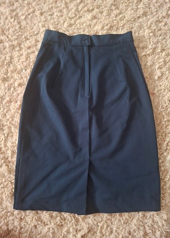 Lacivert Midi Kalem Etek - Görsel 4