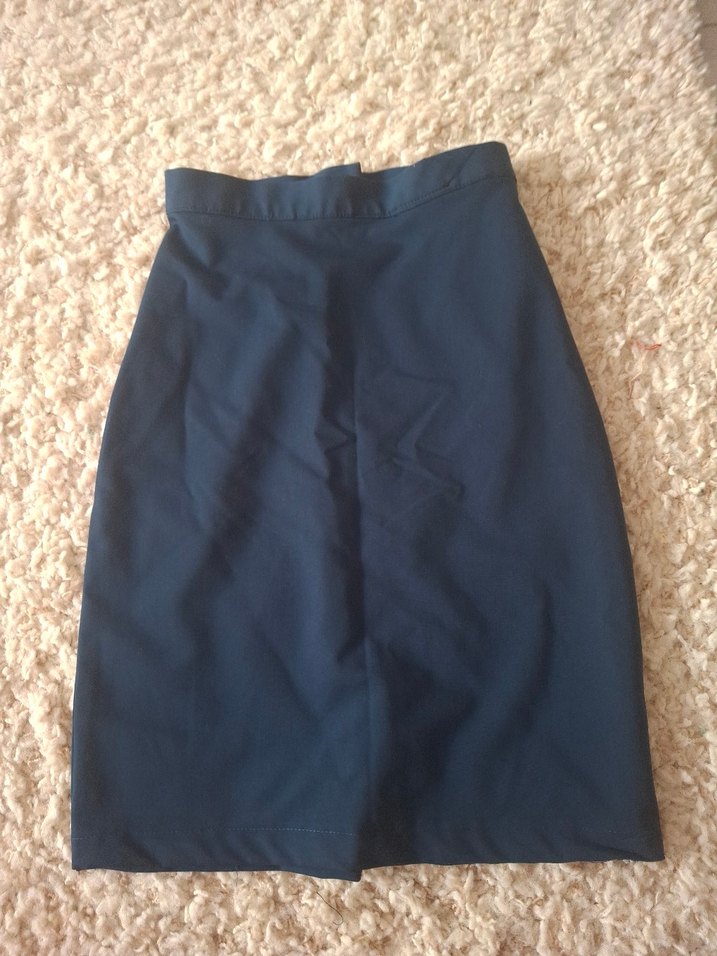 Lacivert Midi Kalem Etek - Görsel 3