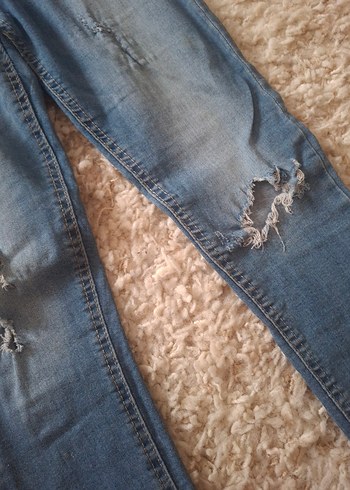 Gevşek Kesim Gri Kadın Kot Pantolon - Görsel 3