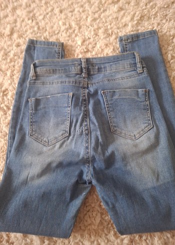 Gevşek Kesim Gri Kadın Kot Pantolon - Görsel 2