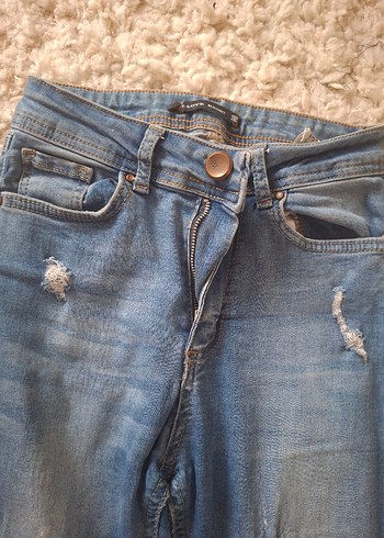 Gevşek Kesim Gri Kadın Kot Pantolon - Görsel 4