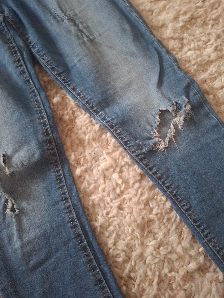 Gevşek Kesim Gri Kadın Kot Pantolon - Görsel 3