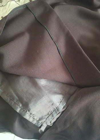 Bordo Midi Drapeli Kadın Etek - Görsel 3