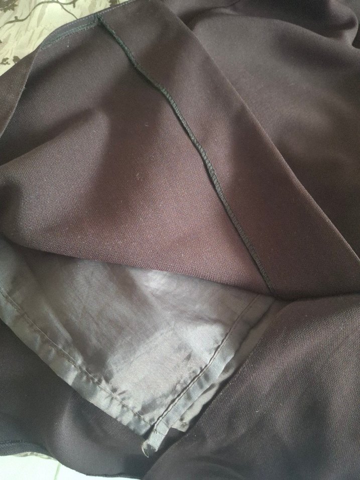 Bordo Midi Drapeli Kadın Etek - Görsel 3