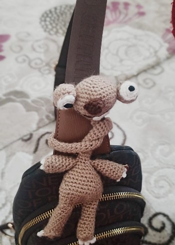 amigurumi sitch el örgü çanta charmı - Görsel 6