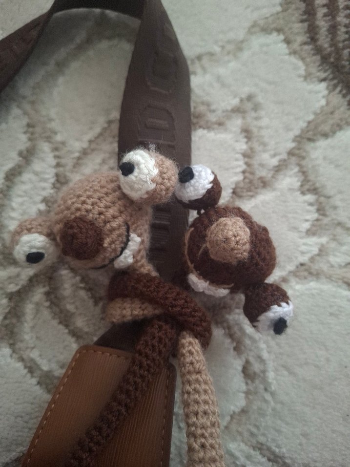 amigurumi sitch el örgü çanta charmı - Görsel 3