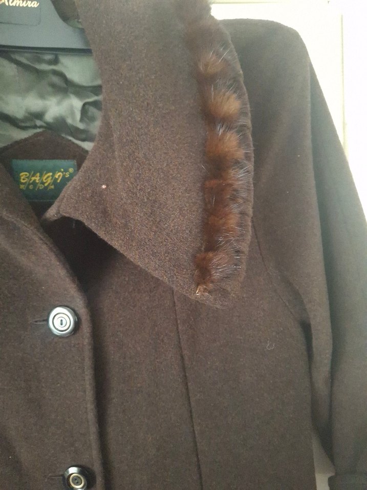 Koyu kahverengi uzun kaban - Görsel 3