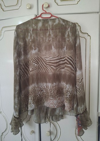 Bohem Uzun Kollu Salaş transparan Bluz - Görsel 5