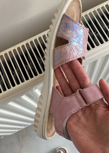 37 Beden Kız Çocuk Pembe Tie-Dye Cırt Cırtlı Sandalet