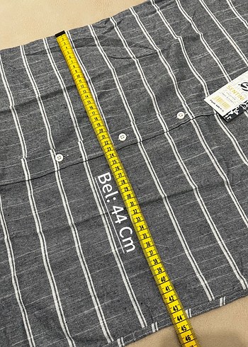 ERKEK SLİM FİT GRİ ÇİZGİLİ GÖMLEK - Görsel 8